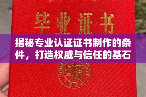 兴安盟揭秘专业认证证书制作的条件，打造权威与信任的基石