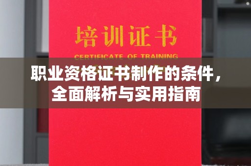 兴安盟职业资格证书制作的条件，全面解析与实用指南